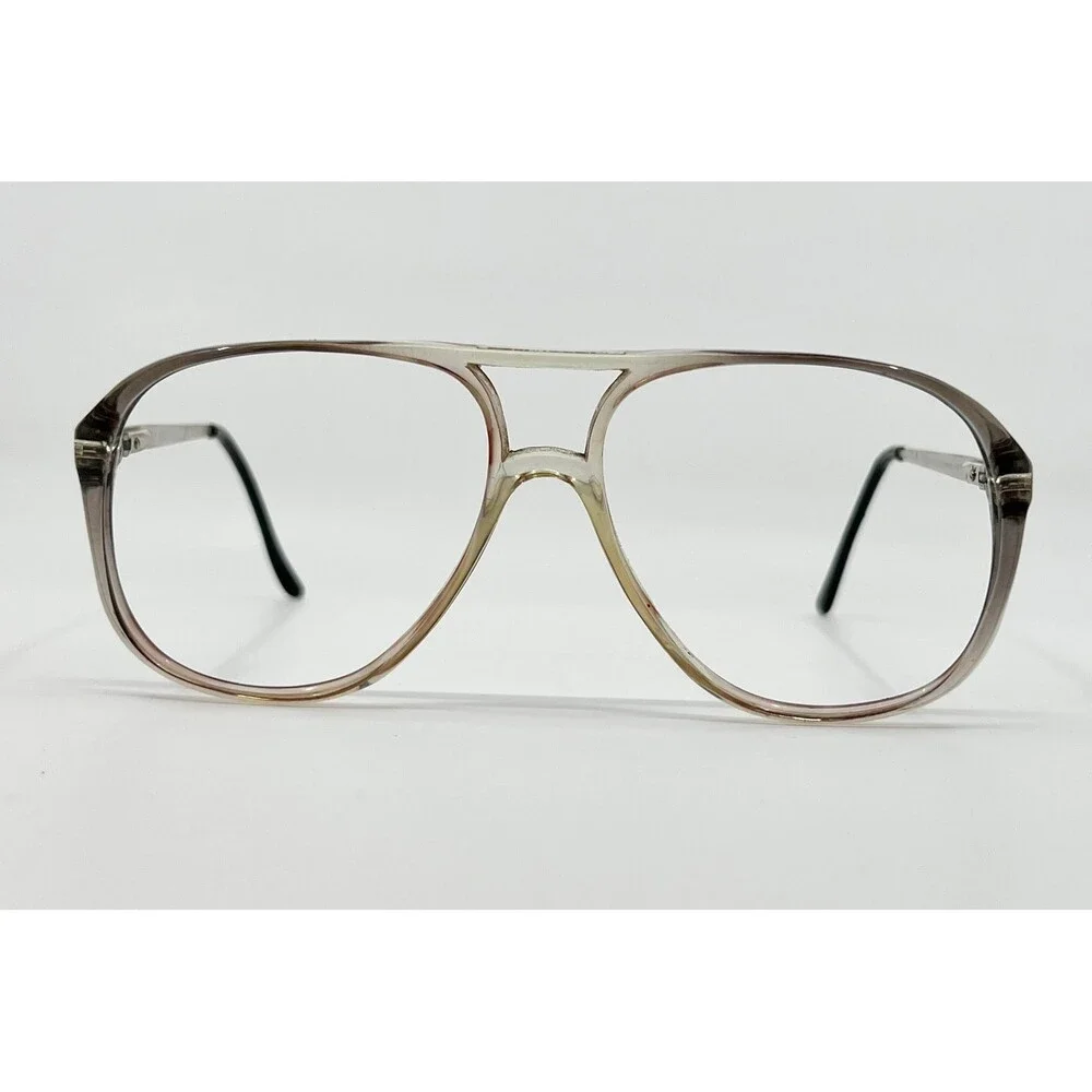 Fratelli Lozza Eyeglasses Mens Gray Marty Aviator Double Bridge Italy Large
